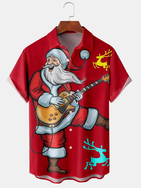 Men's Christmas Funny Graphic Short Sleeve Hawaiian Shirt